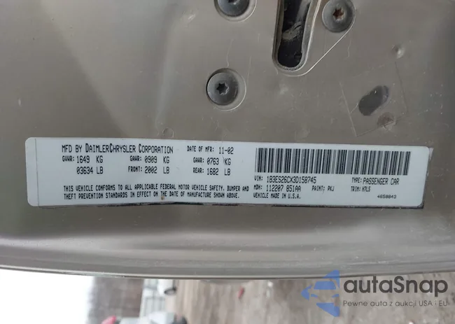 1B3ES26CX3D158745: 44397685