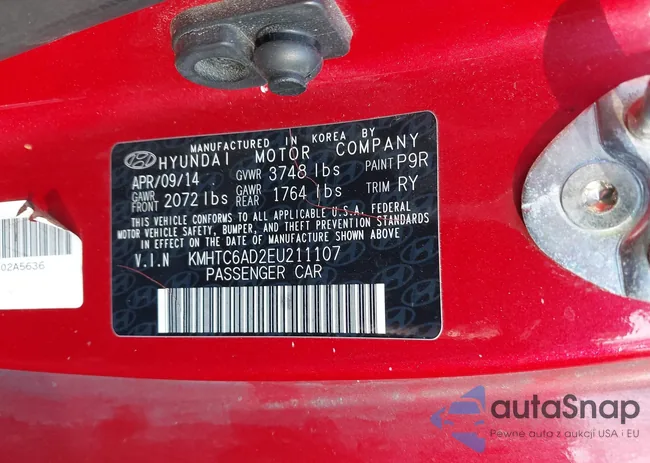 KMHTC6AD2EU211107: 44398964