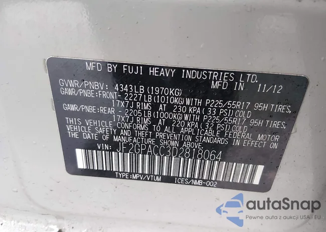 JF2GPACC3D2818064: 44399060