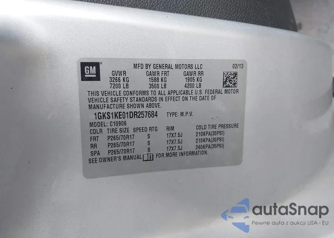 1GKS1KE01DR257684: 44399194