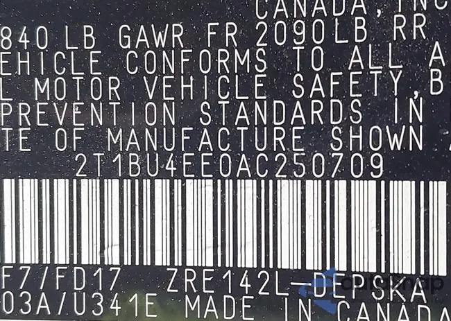 2T1BU4EE0AC250709: 44399248