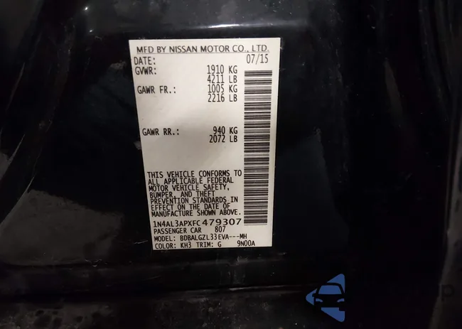 1N4AL3APXFC479307: 44399255