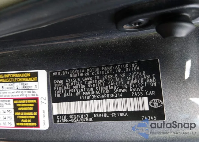 4T4BF3EK5AR036314: 44399267