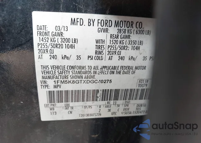 1FM5K8GTXDGC40275: 44398516