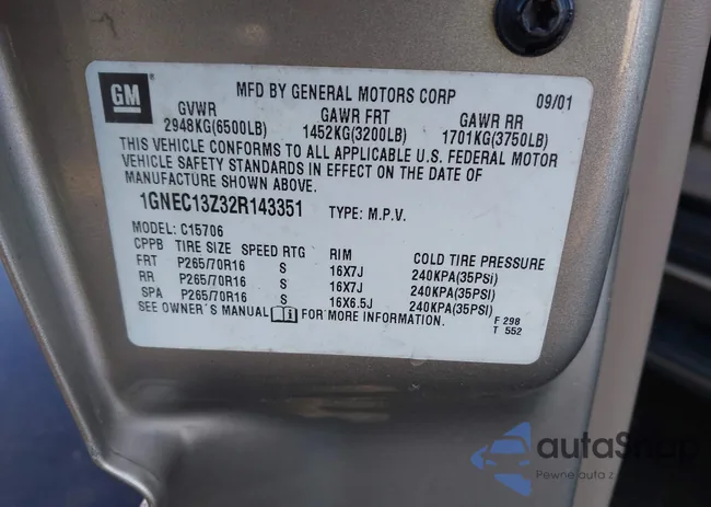 1GNEC13Z32R143351: 44398558