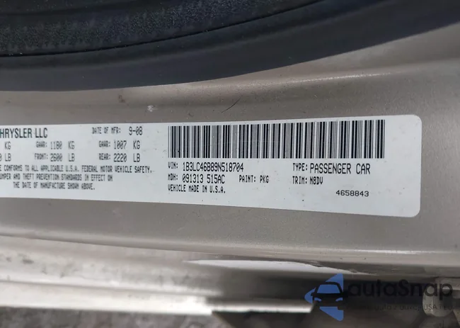 1B3LC46B89N518704: 44398761