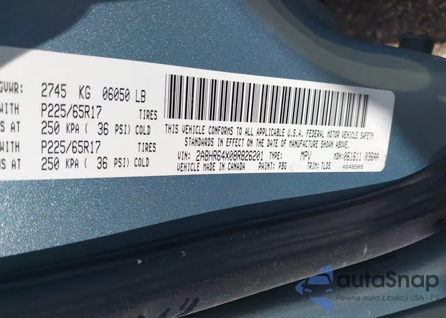 2A8HR64X08R826201: 44399853