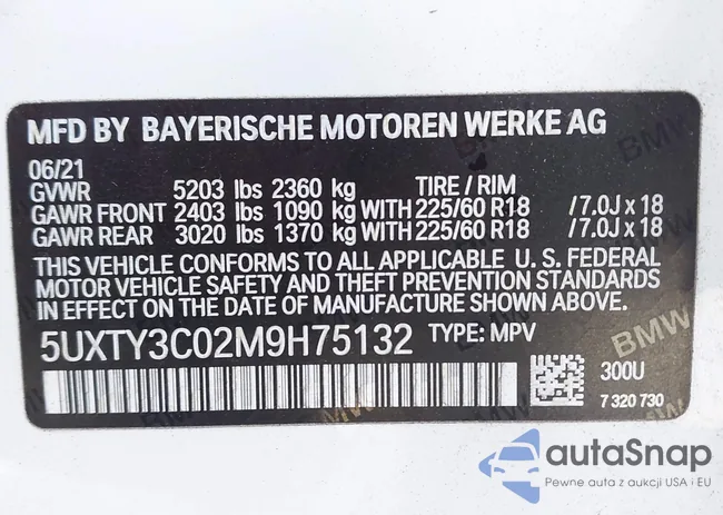 5UXTY3C02M9H75132: 44400014