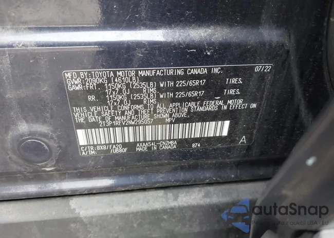 2T3P1RFV2NW295057: 44400036