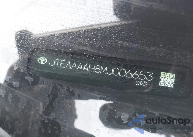 JTEAAAAH8MJ006653: 44400048