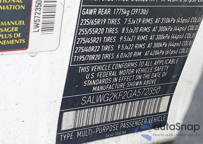 SALWG2KF2GA572350: 44400049