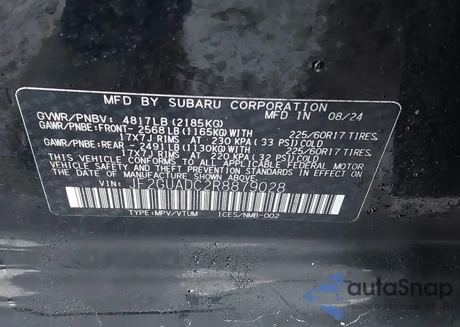 JF2GUADC2R8879028: 44400094