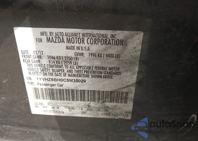 1YVHZ8BH0C5M35029: 44400216