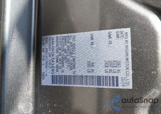 1N4BL4DV3SN343880: 44400221