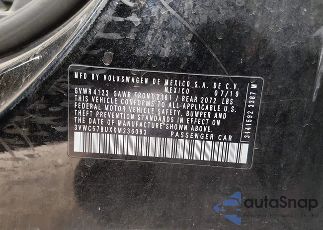 3VWC57BUXKM236093: 44400259