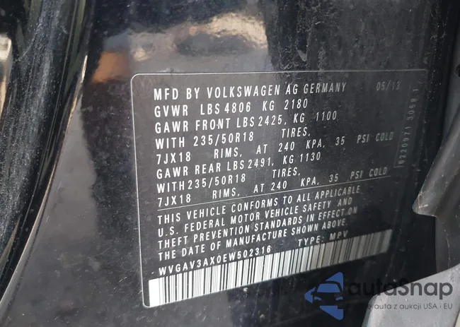 WVGAV3AX0EW502316: 44400293