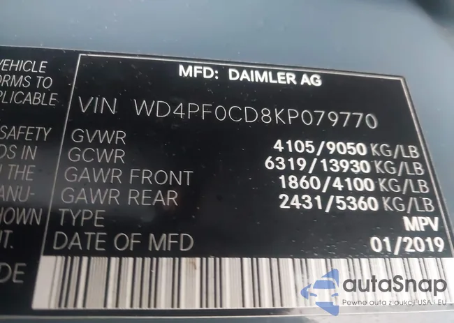 WD4PF0CD8KP079770: 44400335