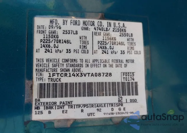 1FTCR14X3VTA08728: 44399474