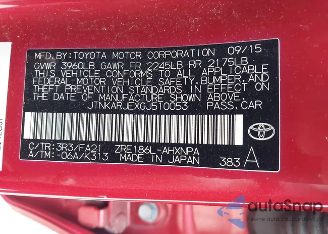 JTNKARJEXGJ510053: 44399623