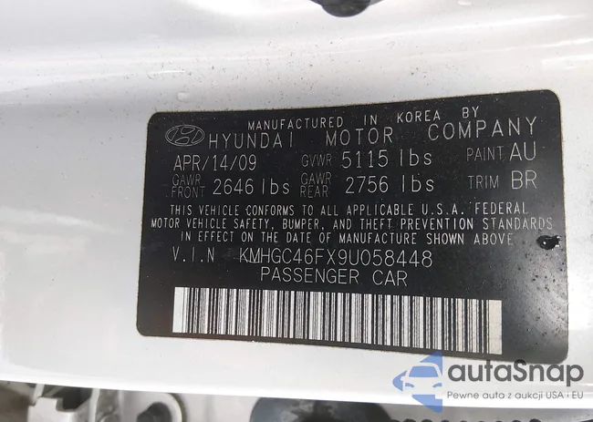 KMHGC46FX9U058448: 44399798