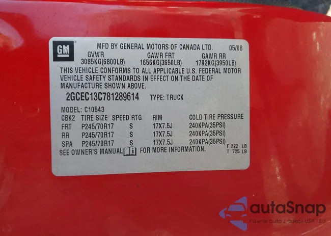 2GCEC13C781289614: 44400858