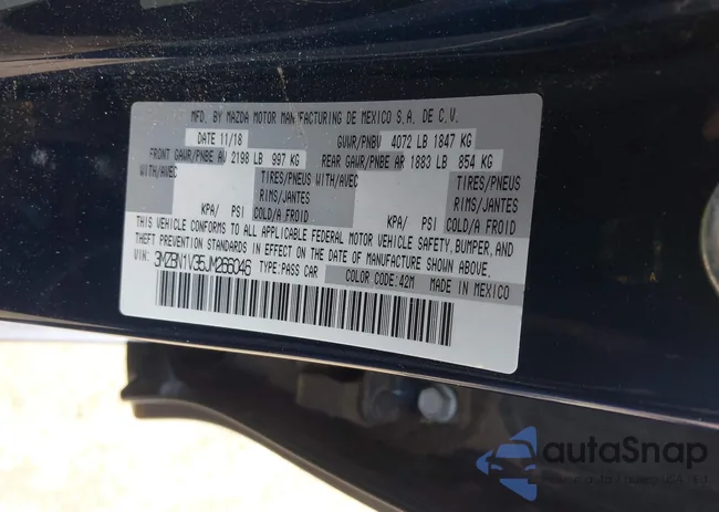 3MZBN1V35JM266046: 44401077