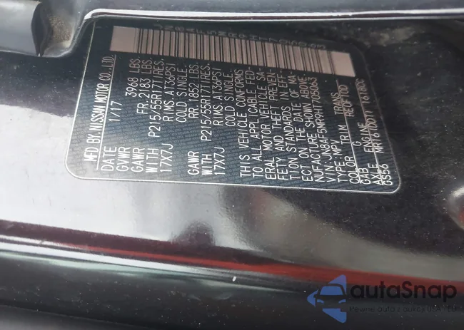 JN8AF5MR9HT705063: 44401088