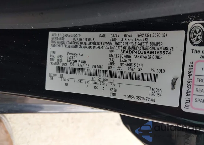 3FADP4BJ8KM159574: 44401145