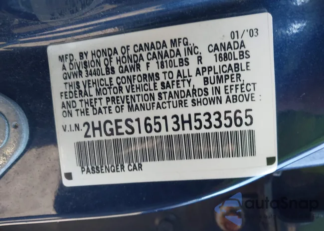 2HGES16513H533565: 44401170