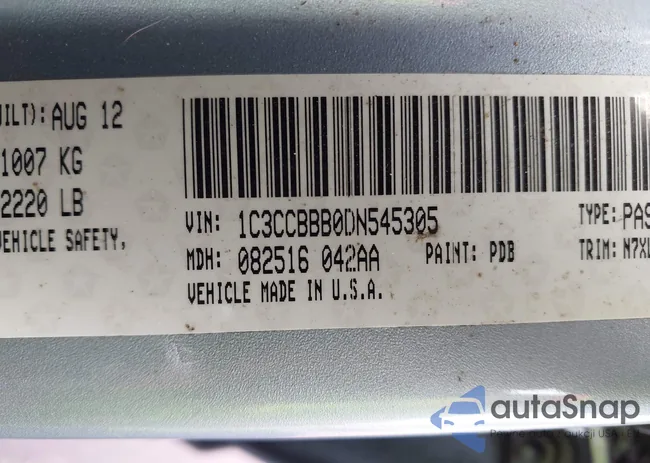 1C3CCBBB0DN545305: 44401272