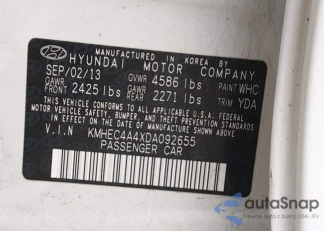 KMHEC4A4XDA092655: 44401282