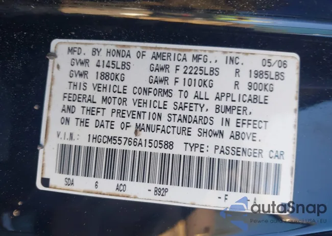 1HGCM55766A150588: 44401306