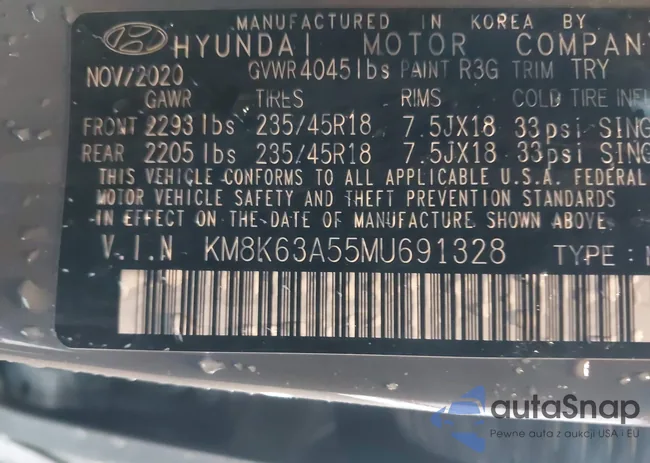 KM8K63A55MU691328: 44401317