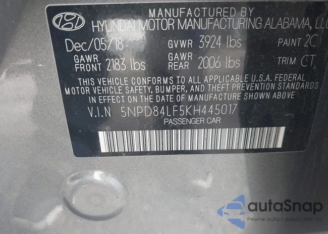 5NPD84LF5KH445017: 44401431