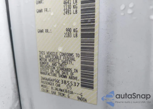 1N4AA6AP5GC385537: 44400475