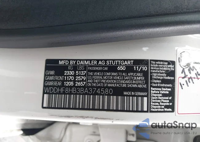 WDDHF8HB3BA374580: 44400624