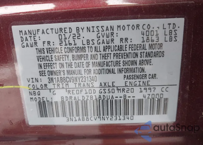 3N1AB8CV9NY231340: 44400697