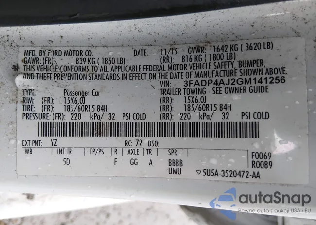 3FADP4AJ2GM141256: 44400710