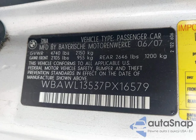 WBAWL13537PX16579: 44400717