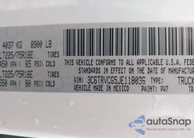 3C6TRVCG5JE118036: 44401967