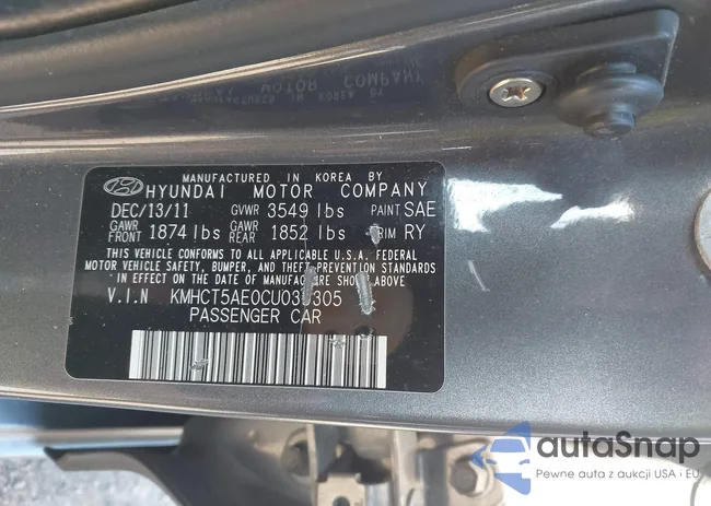 KMHCT5AE0CU039305: 44402037