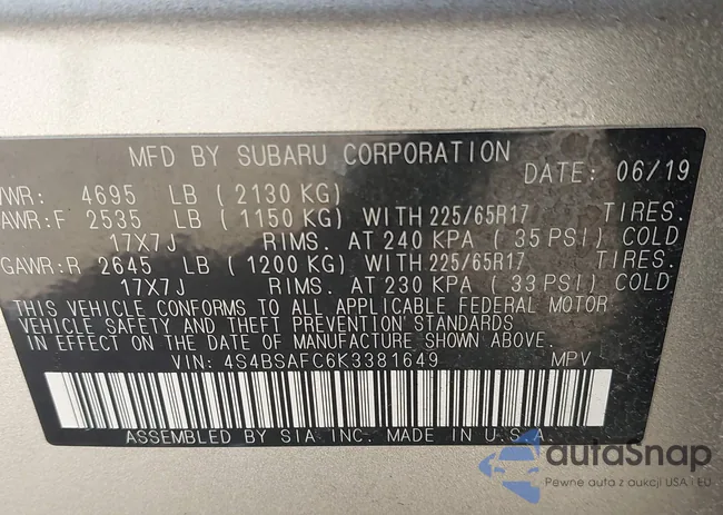 4S4BSAFC6K3381649: 44402126