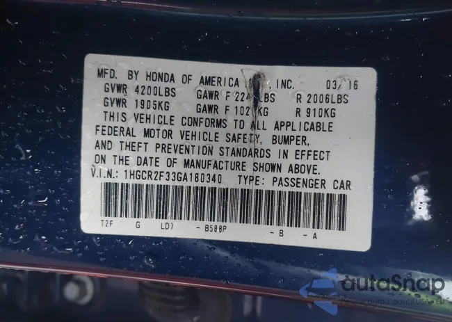 1HGCR2F33GA180340: 44402128