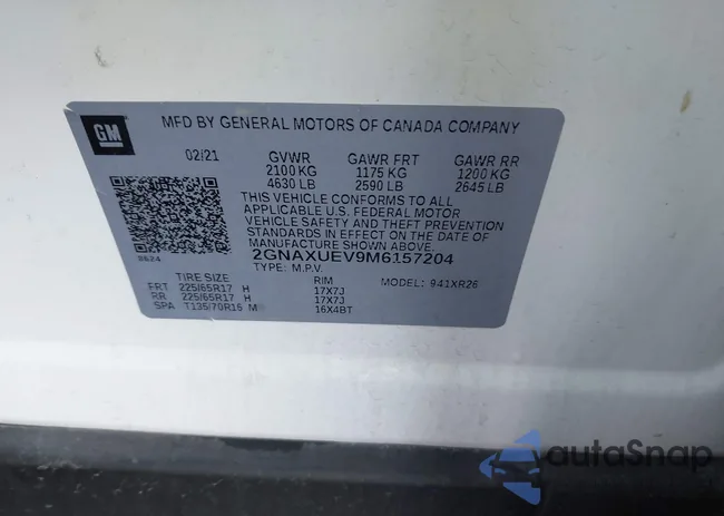 2GNAXUEV9M6157204: 44402174