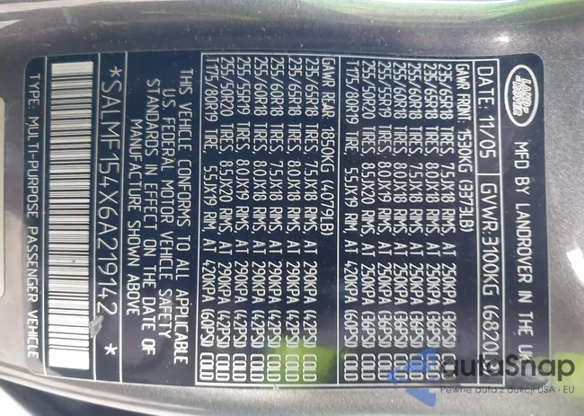 SALMF154X6A219142: 44402235