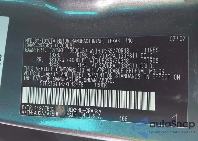 5TFRT54167X013478: 44402403