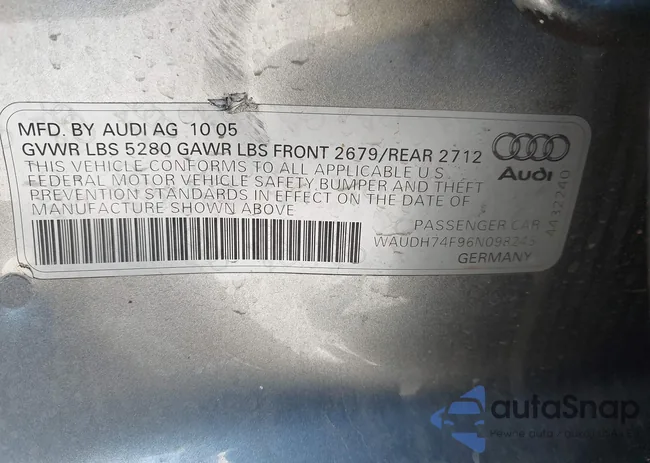 WAUDH74F96N098245: 44401439