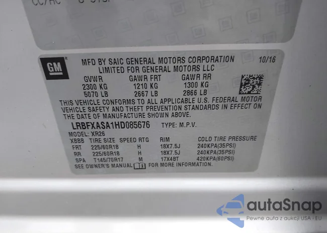 LRBFXASA1HD085676: 44401599