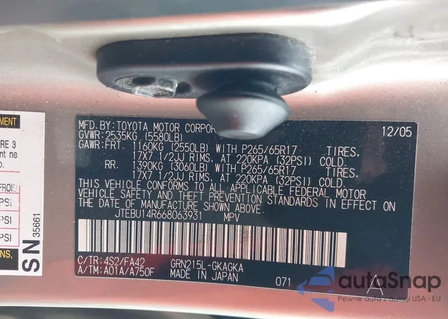 JTEBU14R668063931: 44401754