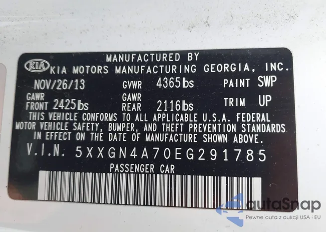 5XXGN4A70EG291785: 44402908